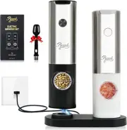 Pwzzk Electric Salt and Pepper Grinder Set Rechargeable
