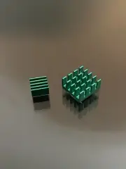 Green Anodized Heatsinks for Raspberry Pi zero, 2,3,4 Model B, A+ or B+ (Plus)