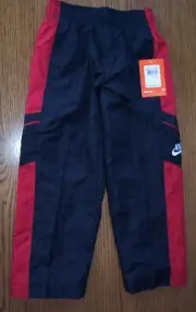 NWT NIKE BLACK RED ATHLETIC LOGO SWOOSH PANTS BOY 4