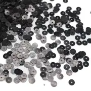 40000 Black 5mm Flat Round loose sequins Paillettes sewing Wedding craft