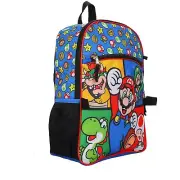 Bio World Super Mario Characters And Power Ups 5 Piece Backpack Set NEW IN STOCK