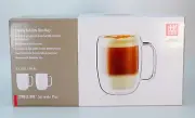 Zwilling J.A. Henckels Double Wall Latte Glass Mugs Coffee Cup Tea Drinks 15oz