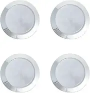 LED 12V 24V Spot Lights Chrome Surface Mounted Downlights Dimmable IP66 Pack of 4 For Motorhome, Campervan, Caravan or Boat Lighting