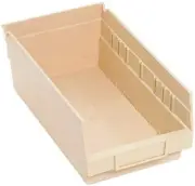 QSB102IV 30-Pack 4" Hanging Plastic Shelf Bin Storage Containers, 11-5/8" x 6...