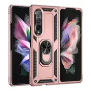 For Samsung Galaxy Z Fold 3 5g Phone Case Z Fold 3 Silicone Heavy Duty Phone Case Samsung Z Fold 3 5g Magnetic Phone Case Samsung Z Fold 3 5g Rose Gol