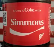 Share A Coke With Simmons 2018 Limited Edition Coca Cola Bottle