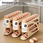 Slide-style Egg Box Multi-layer Fridge Storage Rack with Automatic