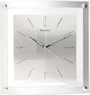 Seiko Wall Clock Quiet Sweep Second Hand Clock Silver-Tone Metallic Case