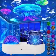 Ocean Wave & Light Projector - 10 Colors, 6 Film Sets, Timer & 360 Rotation f...
