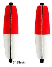 Thill 3" Red/White Foam FloatBobbers - 6 Pack!