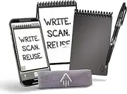 Rocketbook Smart Reusable Notebook, Mini Spiral Notebook, Deep Space Grey, (3.5" x 5.5")