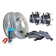 Front Wheel Bearing Hub Ass Brake Rotor Pad Kit for Ford Falcon FG ABS Standard