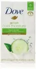 Dove Beauty Bar Go Fresh Cool Moisture Gentle Cucumber & Green Tea 2 ct 3 Pack