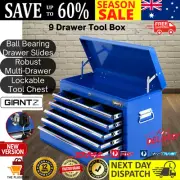 9 Drawers MECHANIC TOOL BOX Storage Chest Cabinet Garage Trolley Toolbox Set NEW