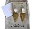New ALEXIS BITTAR LUCITE SHELL SWAROVSKI Crystals TASSEL FRINGE DROP Earrings