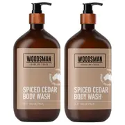 Woodsman Spiced Cedar Body Wash 2 x 1L