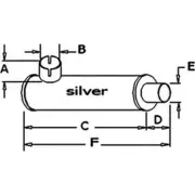 AH11014 New Muffler 21.75" Long 2.52" OD Fits John Deere Combine 10 55 95 DR-103