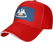 SSIULUS Louisiana State Flag Casquette Cap Hats,Trucker,Baseball Cap with Snapback,Perfect for Summer,Golf