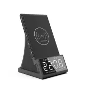 Smart Wireless Charging Alarm Clock Bluetooth Speaker USB Mini Clock Audio