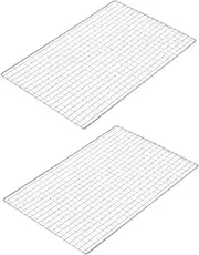 2Pcs Barbecue Wire Mesh Non Stick Grilling for Outdoor Cooking Easy Clean Mats for Meat Vegetables and Fruits