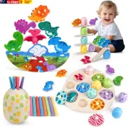 Montessori Toys for Toddlers 2 3 Year Old 4 in 1 Wooden Puzzles for Toddlers Din