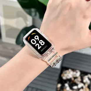 小米手環 8Active/Redmi紅米手環2 透明矽膠運動錶帶 小米手環8Active錶帶 紅米手環2錶帶 Redmi