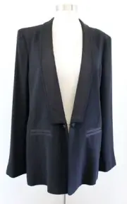 NWT $269 Club Monaco Nina Contrast Tux Tuxedo Style Blazer Jacket Sz 10 Longline