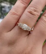 Cluster Engagement Ring 1.85Ct Cushion Cut Simulated Diamond 925 Sterling Silver