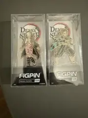 FiGPiN Demon Slayer Nezuko 1230 Tanjiro 1229 CHASE Gold Plated Pins LE500 Locked