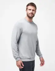 Travis Mathew - Amenities Crew Neck - Heather Light Grey - Size XXL - NWT