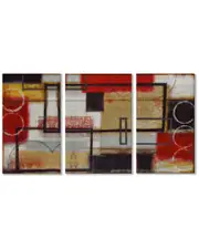 Ready2HangArt Energized 3 Piece Wrapped Canvas Wall Art Set