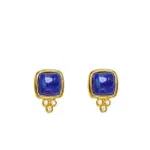 LAPIS LAZULI | 925純銀鍍18K藍星彩 青金石耳環