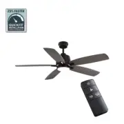 Hayden Lake 56 in. LED Indoor/Outdoor Matte Black Ceiling Fan with Light Kit