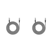 2x Microdia ExeCable Tweed PD60W USB-C to 8-Pin Charging Cable Cord 1.3m Zebra