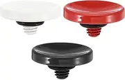 uxcell Camera Shutter Button, 3 Pack Soft Shutter Release Button Pure Copper Camera Button Concave Suitable for Nikon for Fujifilm for Leica DSLR/SLR Camera, Red Black White