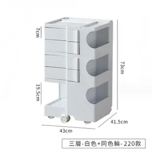 【SongSH】（三層）收納旋轉櫃子儲物櫃置物櫃檯帶輪推車櫃床頭櫃(收納櫃/旋轉櫃/抽屜櫃)