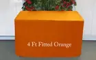 Trestle Table cover tablecloth Fitted Orange 4 foot market show folding Stall