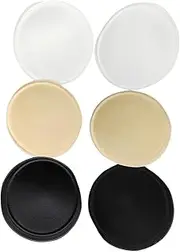[UPSTORE] 3 Pairs Round Bra Insert Pads Removable Washable Bra Cups Inserts Enhancers Invisible Push Up Pad for Bikinis Top Swimsuit Sports Bras Lingerie (Beige+Black+White), Black+white+ Beige