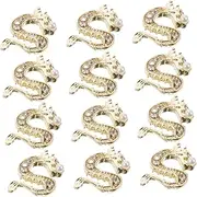 DRESSOOS 50pcs Dragon Shape Nail Charms Rhinestone Manicure Decoration for Nail Art Stunning for Unique Manicure Styles