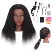 Mannequin Head with Human Hair 14'' Cosmetology Manikin Doll Head with 14 Inch