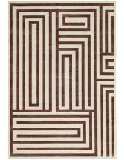 [LOOPSIE] Manale Geometric Washable Rug in Brown