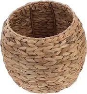 Cabilock Woven Sundries Basket Hyacinth Decorative Storage Container for Organizing Items for Desktop and Home Natural Look and Feel