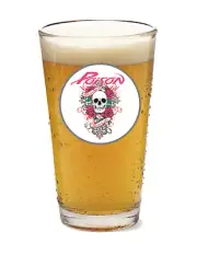 Poison (Skull) - Rock & Roll - 16oz Pint Beer Glass Pub Barware Seltzer Liquor