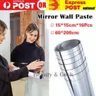 PET Mirror Wall Sticker Roll Self Adhesive Bathroom Room DIY Decor Stick On NEW
