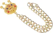 JUMPLAWN Pet Metal Lock Pendant Bell Necklace Dog Accessory Pet Jewelry Adjustable Length Jingle Bell Cat Collar Charm