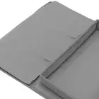 (Grey)Sofa Tray Couch Arm Table Ample Space Smart Storage Side Pockets Durable