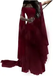 [Guaiyumo] Womens Renaissance Medieval Chemise Dress Irish Costume Peasant Under Dress