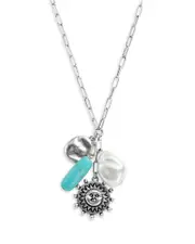 Aqua x Ava Phillippe Ava Mixed Stone Celestial Multi Charm Pendant Necklace, 18 - Exclusive