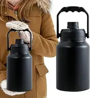 Stainless Steel Water Bottle | 128 Oz Wide Mouth Camping & Hiking Flasks - Camping Hydration Canteens, Insulated Cup, Beverage Containers for Outdoor
