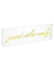 JONATHAN Y Good Vibes Only Contemporary Glam Acrylic Neon Lighting